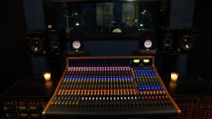 Trident 88 recording console all lit up!