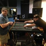 Justin & Joe from PMI Audio installing the new Trident 88 console