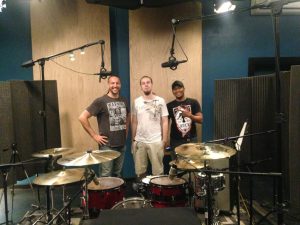 Recording Engineer Charlie Waymire, Drummer Stanley Love, and Guitarist Raz Azraai
