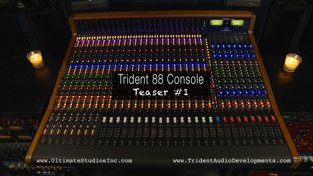 The Trident 88 console at Ultimate Studios, Inc