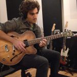 Leo Bomeny of Duranbah at Ultimate Studios, Inc recording guitars