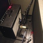 Guitar amp setup for Duranbah at Ultimate Studios, Inc - Fender miced with Heil PR30 and MXL 144 ribbon mic