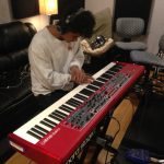 Paul Myint playing keyboards for Kalynne Michelle at Ultimate Studios, Inc