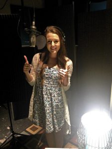 Kalynne Michelle recording vocals at Ultimate Studios, Inc