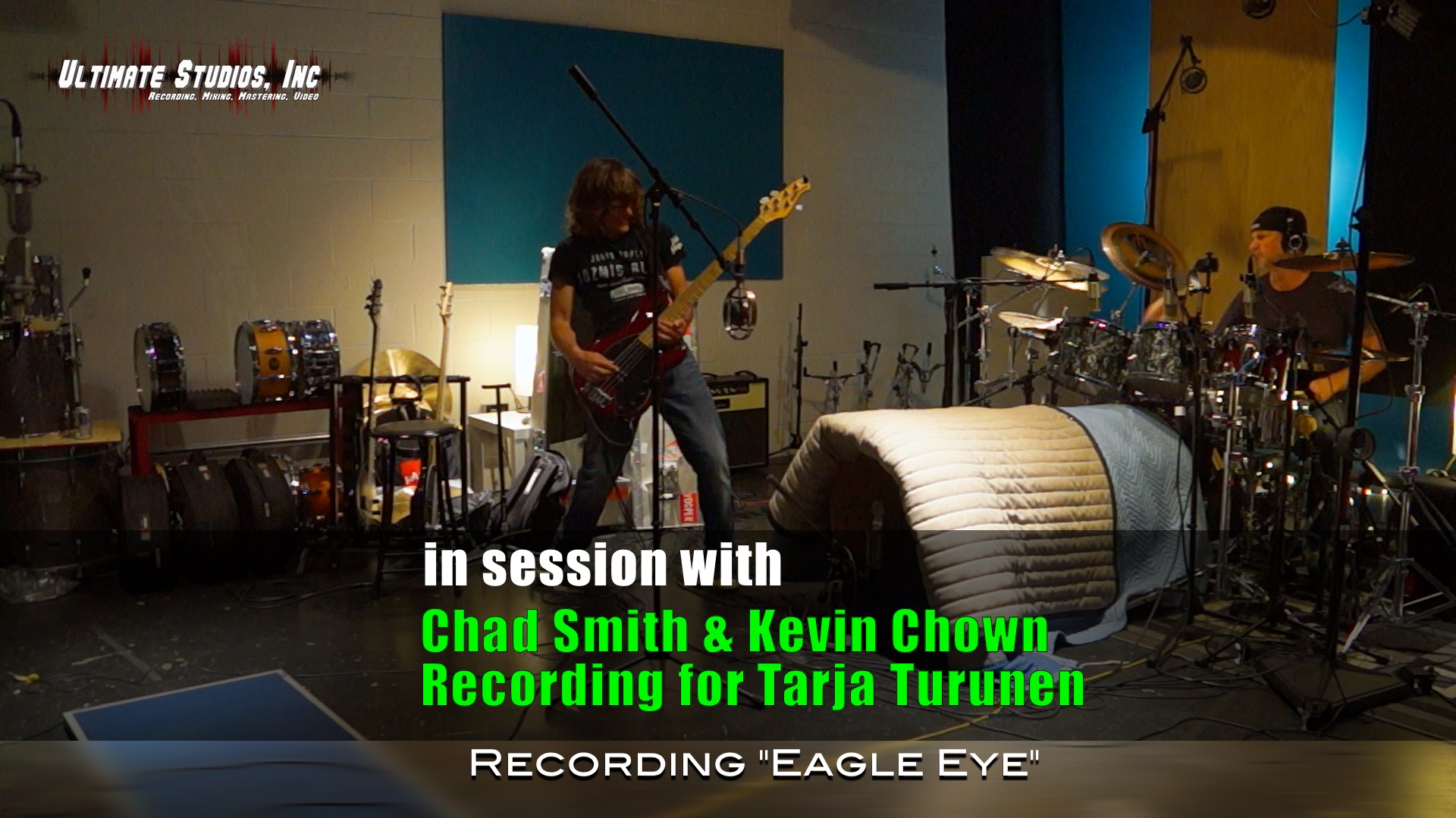 Chad Smith & Kevin Chown recording Eagle Eye for Tarja Turunen
