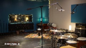 Live Room at Ultimate Studios, Inc with Drums
