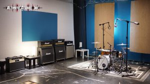 Record Drums at Ultimate Studios, Inc in the 600 square foot live room
