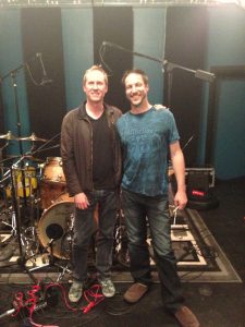 Josh Freese recording drums with Charlie Waymire at Ultimate Studios, Inc Los Angeles