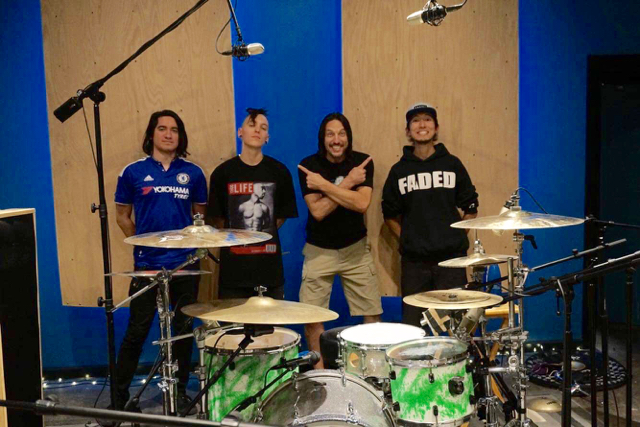 Pop Punk band A Page Unturned Recording Drums at Ultimate Studios, Inc in Los Angeles