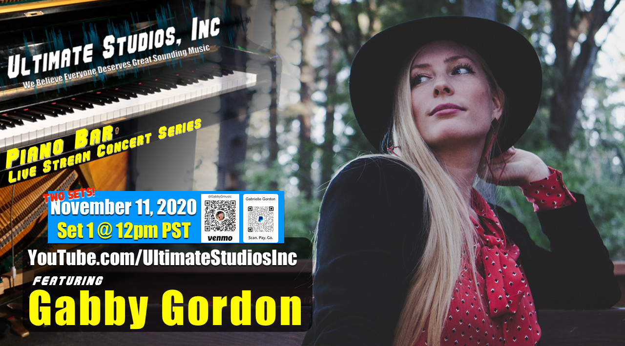 Live Streaming Concert Gabby Gordon at Ultimate Studios, Inc Los Angeles