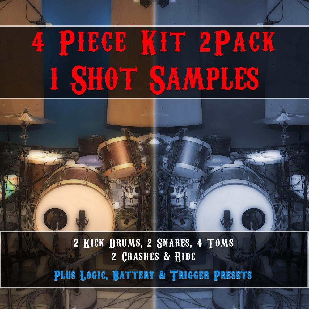 4 Piece 1 shot drum samples