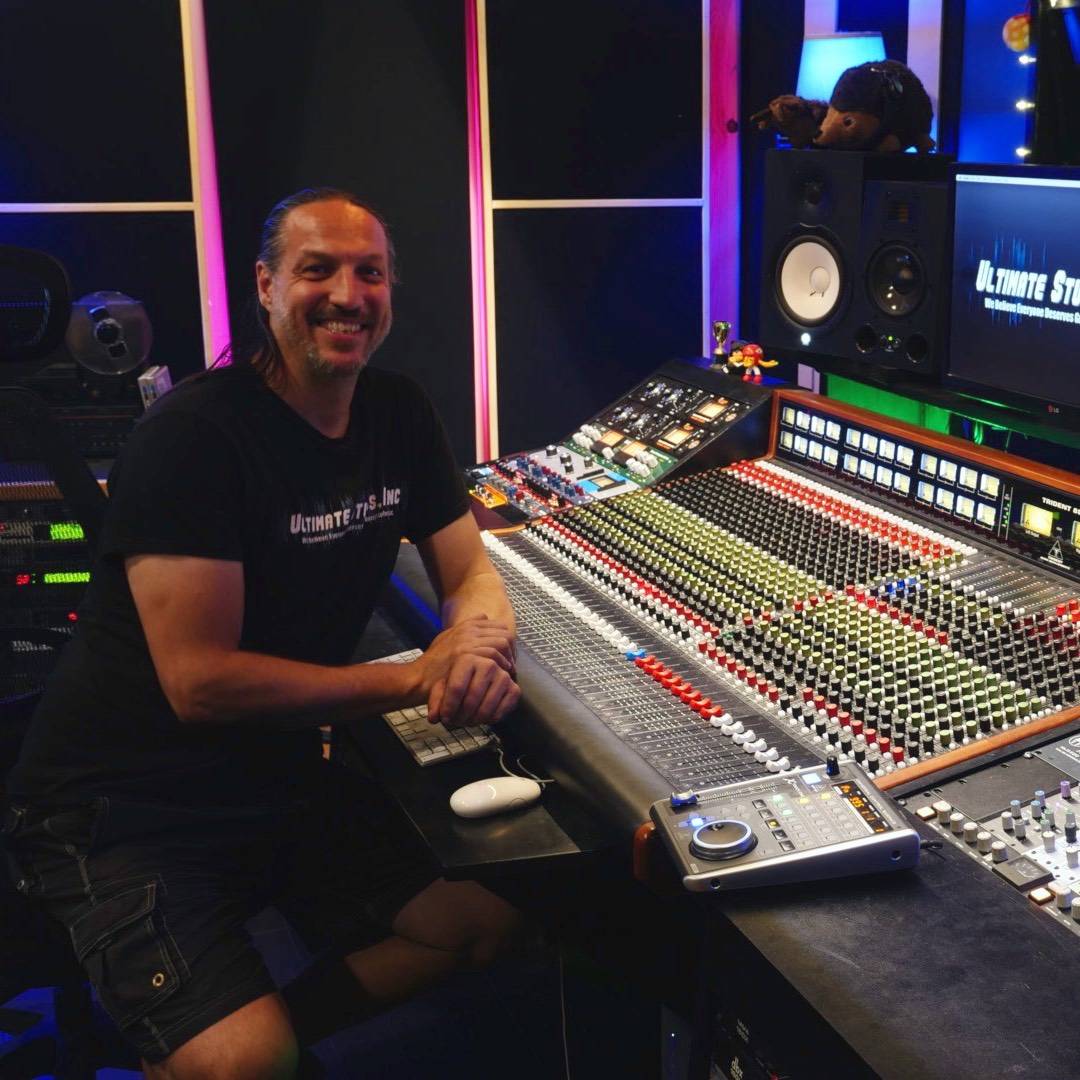 Producer and Recording Engineer Charlie Waymire at Ultimate Studios, Inc with the Trident 88 analog console
